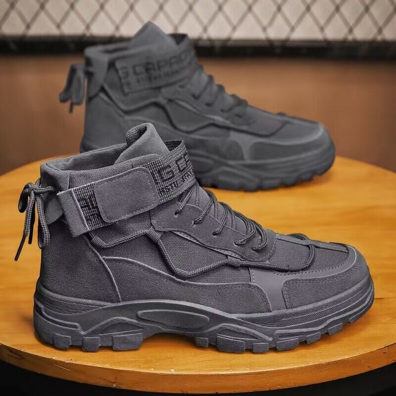 Jiao Yang Xie Ye Men's Mid-Calf Martin Boots 2024 Autumn Vintage British Style Thick Sole Casual Boots 9696 - Image 3