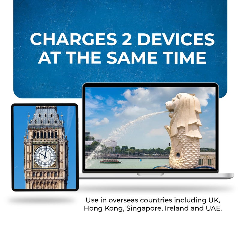 OREI OREI UK to India Adapter Plug India to UAE Hong Kong Dubai Adapter Type G Plug 2 in 1 Perfect for Laptop Camera Chargers UK Adapter CE RoHS Black 4 Pack  - Image 4