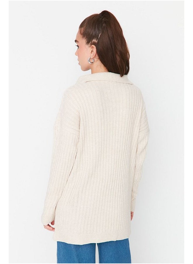 trendyol - Thessaloniki Braided Zippered Knitwear Sweater - Image 1