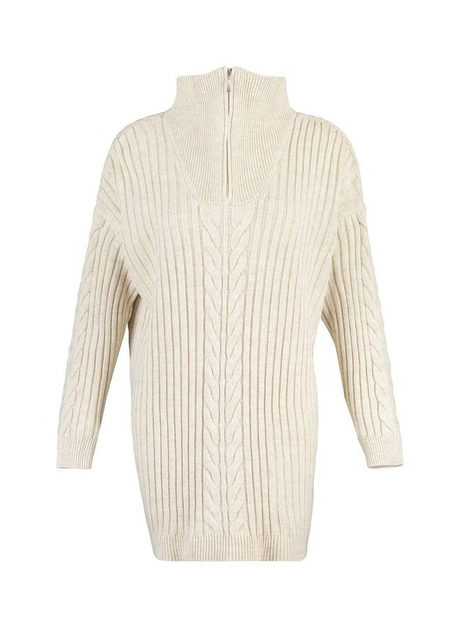 trendyol - Thessaloniki Braided Zippered Knitwear Sweater - Image 1
