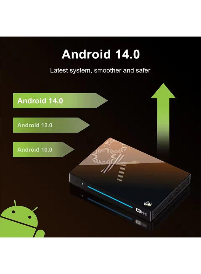 H96 MAX M9S Smart TV Box Android14 AI VisionPQ 8 Core CPU Rockchip RK3576 AI-MENC8K AHD Video Decoding 1000M/LAN Wifi6 BT5.4 - Image 2