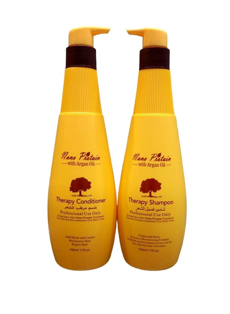 نانو شامبو 500مل وبلسم 500 لشعر بعد البروتين والكيراتين - Image 1