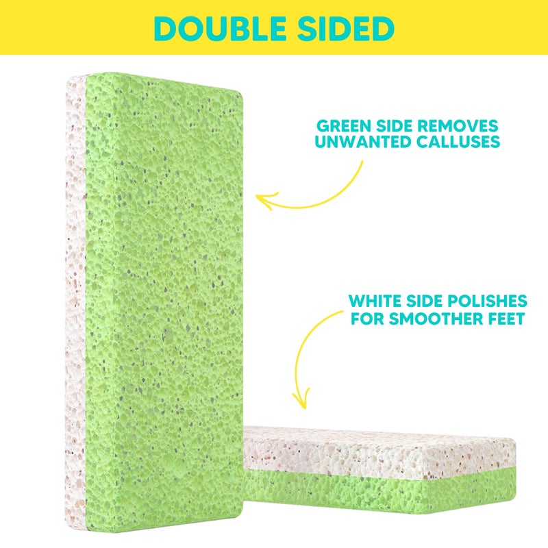 Onyx Professional 2 in 1 Pumice Stone, 100% Siliglass Callus Remover for Feet, Elbows, Knees, Dead Skin, Heels, Hands, Foot File Scrubber Exfoliator Removes Hard, Rough, Dry Skin (2 Pack) - Image 4