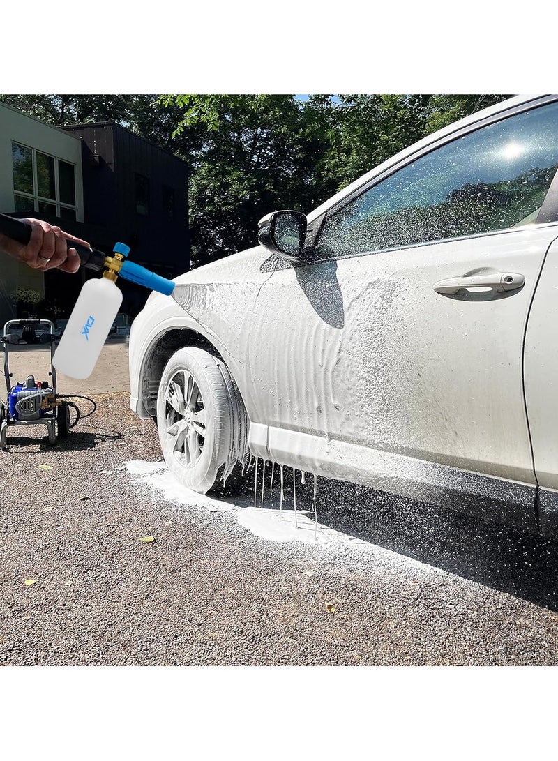 DVX DVX by DIVORTEX Foam Cannon 1L Adjustable Snow Foam Lance for Pressure Washer, High Pressure Car Wash Spray Gun Attachment with 1/4” Quick Connector, Thick Foam Output, 22.5x29cm  - Image 4