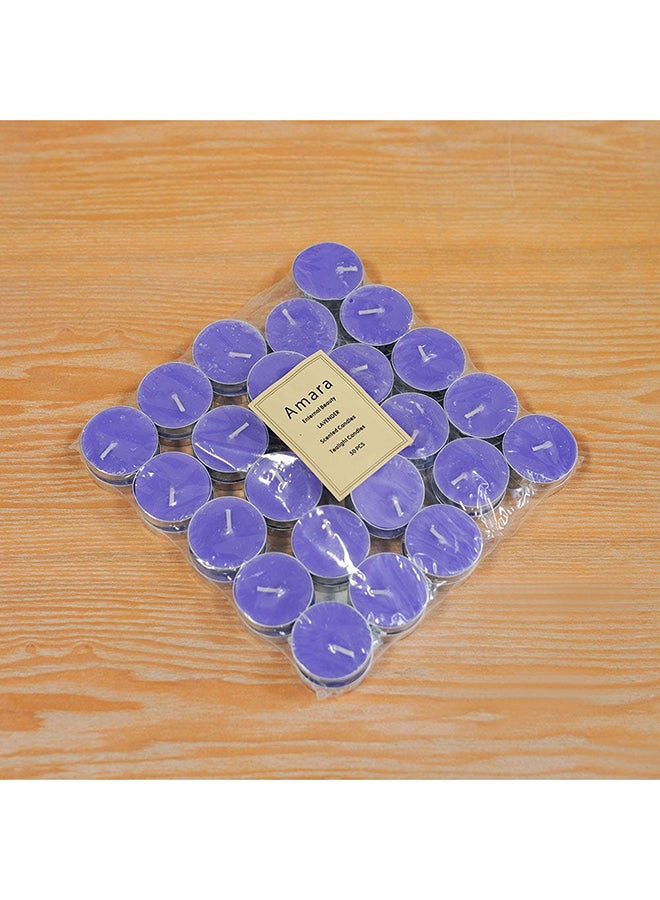 Amara T Light Candles Set of 50 scented Candles White T Light Candles for Restaurant Decorations Lavender - Image 3
