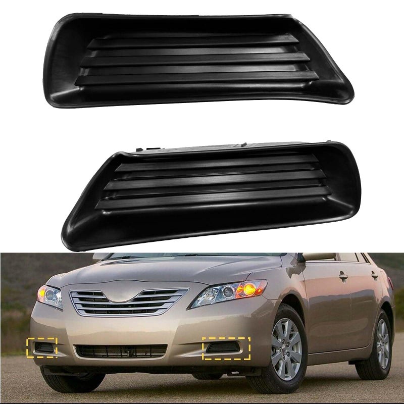 BST BSSP Pair Front Bumper Insert Fog Light Cover for 2007 20082009 Toyota Camry LeftRight Side TO2598103 TO2599103 Fog Lamp Trim Bezel Base Cover Cap
