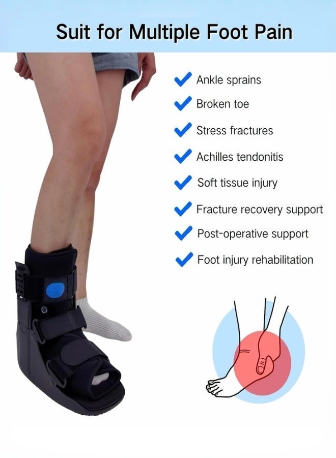 Air Walker Boot Short Fracture Boot for Sprained Ankle and Achilles Tendonitis Inflatable Orthopedic Walking Boot for Broken Foot Fracture Recovery - Image 3