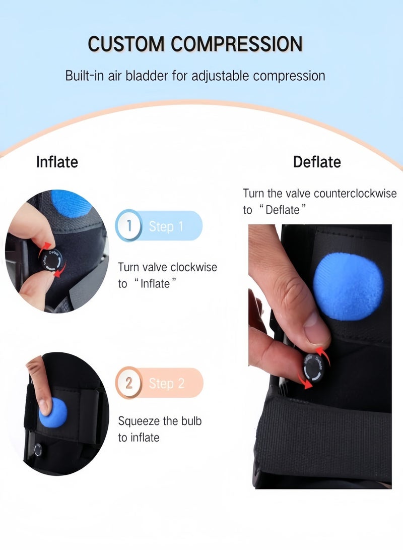 Air Walker Boot Short Fracture Boot for Sprained Ankle and Achilles Tendonitis Inflatable Orthopedic Walking Boot for Broken Foot Fracture Recovery - Image 2