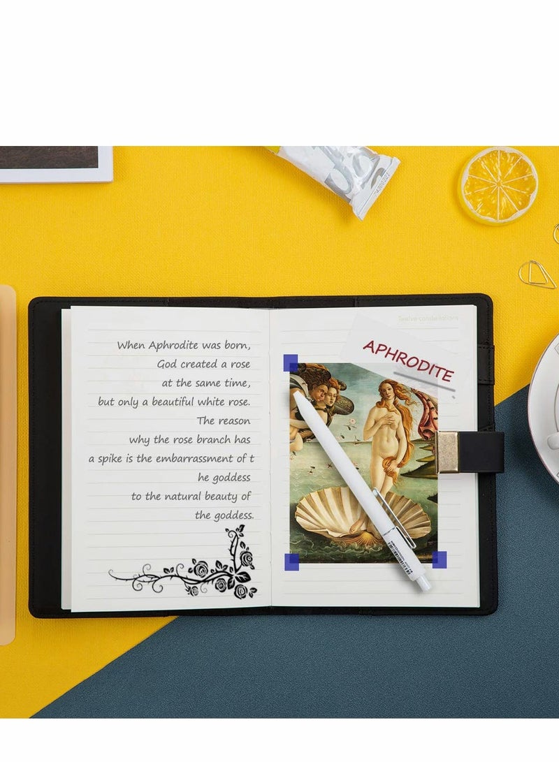 مفكرة جلديةVintage محكمة الإغلاق - دفتر ملاحظات وأجندة أنيقة للفتيات، هدية شخصية مثالية باللون الأسود - Image 3