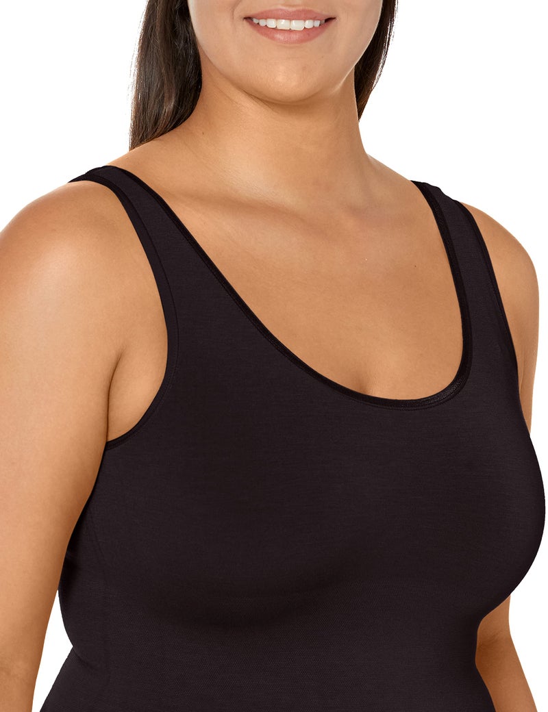 Yummie womens Seamless Reversible Shapewear tank top and cami shirts, Black, Medium-Large US - Image 3