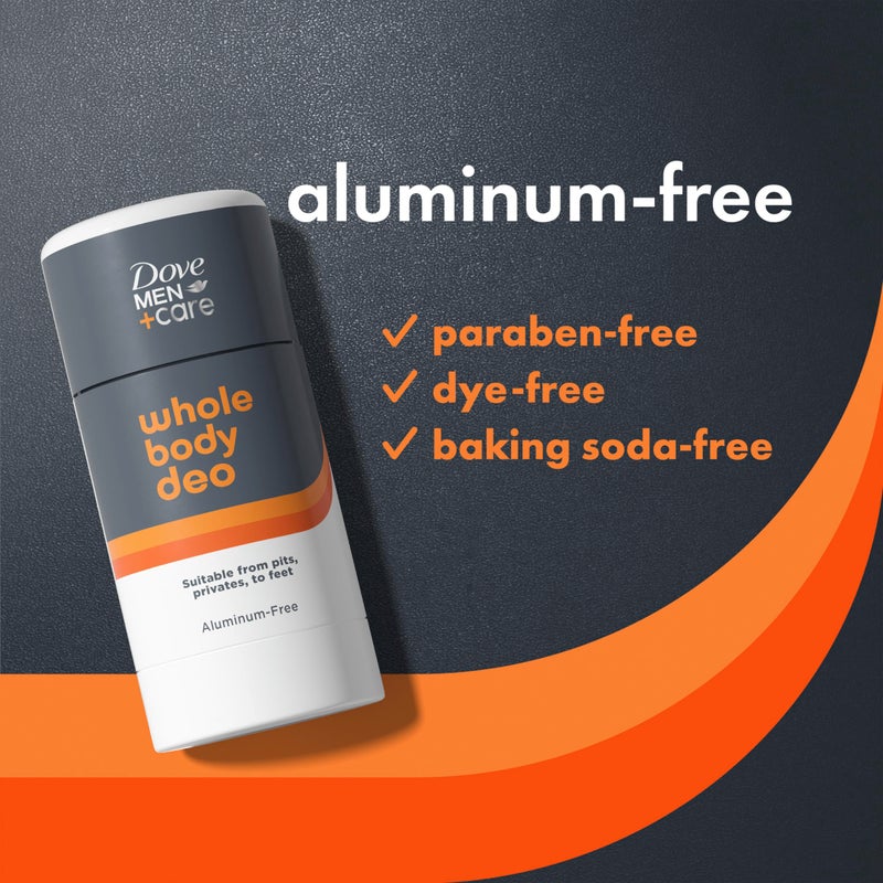 Dove Men+Care DOVE MEN + CARE Whole Body Deo Aluminum-Free Deodorant Stick Shea Butter + Cedar from Pits, Privates, to Feet with Vitamin E 2.6 oz - Image 2