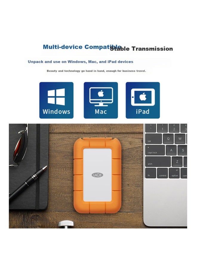 Lacie Rugged Mini Portable Solid State Drive, Pssd 2tb, Triple Protection, Ssd Usb 3.2 Gen2, High-speed Portable, Direct Phone Connection, External - Image 3