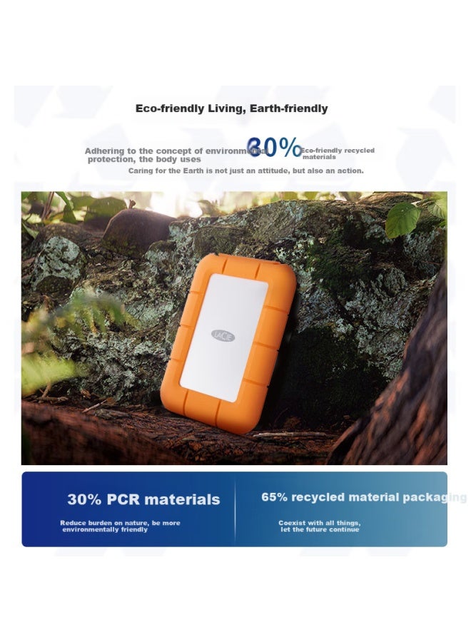 Lacie Rugged Mini Portable Solid State Drive, Pssd 2tb, Triple Protection, Ssd Usb 3.2 Gen2, High-speed Portable, Direct Phone Connection, External - Image 5