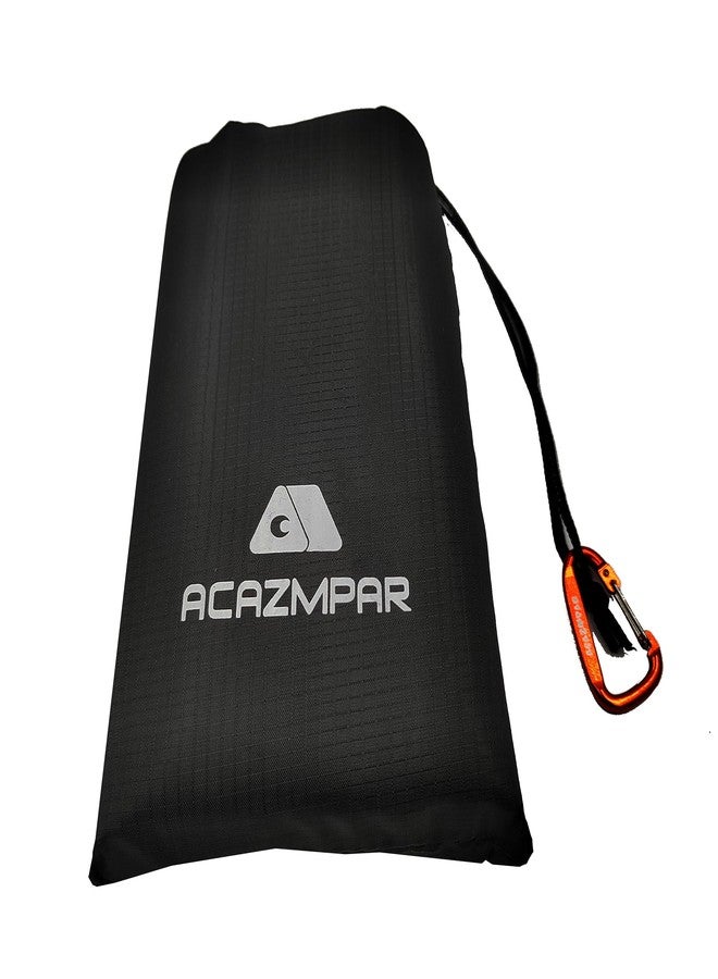 Acazmpar Waterproof Camping Tent Tarp, Ultralight Tent Footprint, Ground Tent Floor Saver for Camping Hiking (Black-79 x55) - Image 1