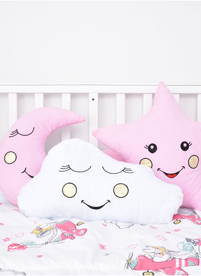FUN MOMENT - 7-Piece Baby Cot Bedspread With Snail Partitions - Image 1