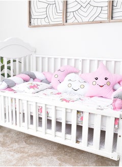 FUN MOMENT 7-Piece Baby Cot Bedspread With Snail Partitions  - Image 1
