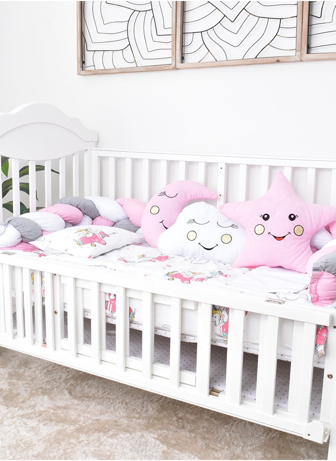 FUN MOMENT - 7-Piece Baby Cot Bedspread With Snail Partitions - Image 1