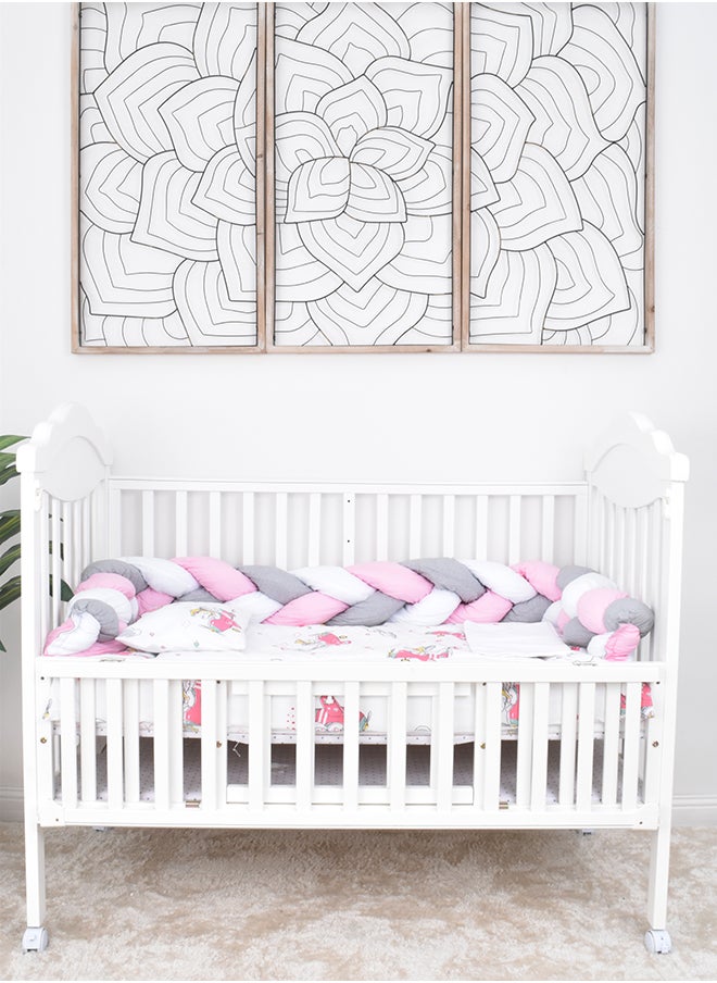 FUN MOMENT - 7-Piece Baby Cot Bedspread With Snail Partitions - Image 1
