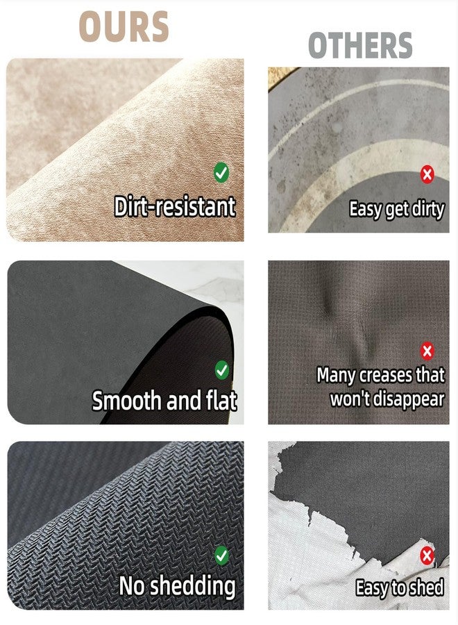 TYUU Bathroom Mat Quick Dry, Bathroom Rugs Non Slip Washable Thin Absorbent Bath Mat Fits Under Door Bathroom Floor Mat Perfect for Bath, Shower, or Sink 16"x24" Beige - Image 5