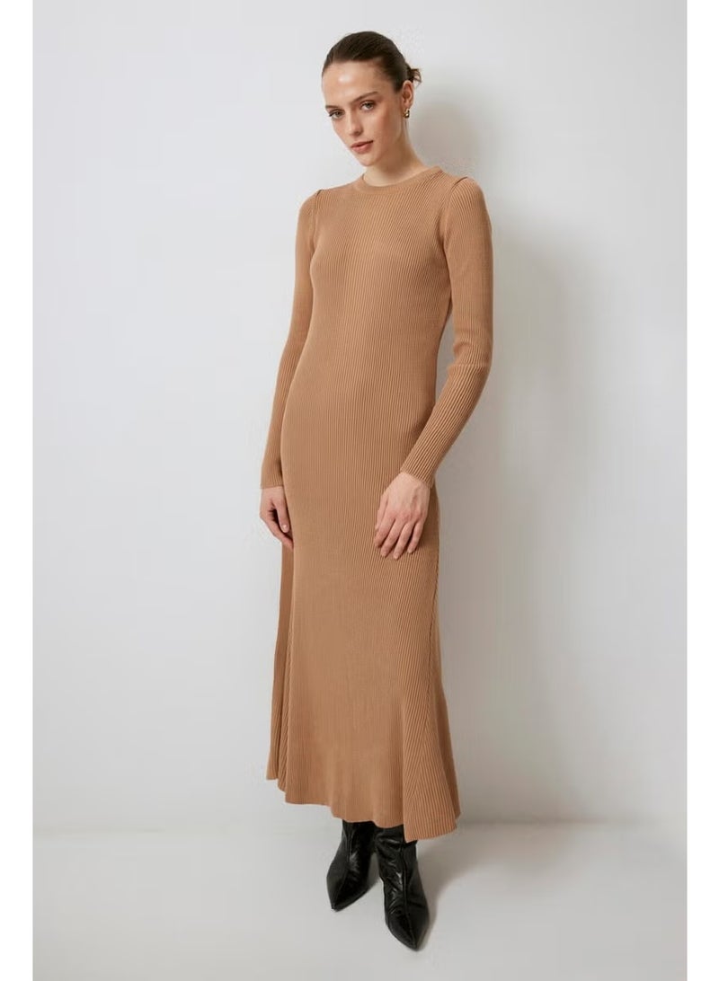 Touche Ribbed High Collar Knitwear Dress - Image 2