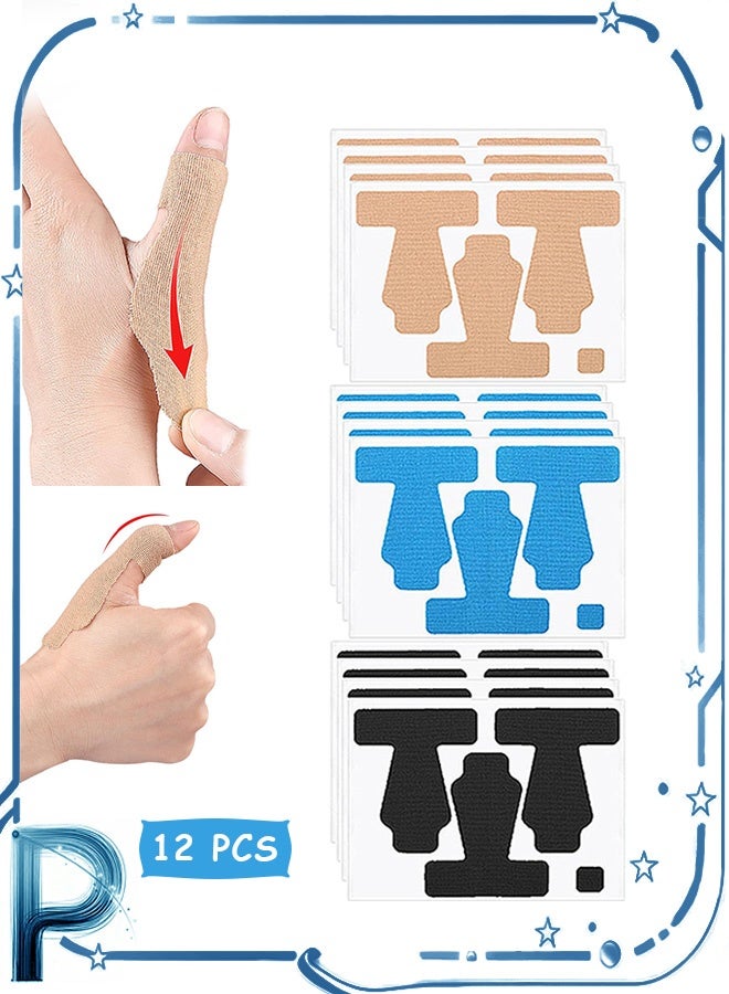 Photon شريط دعم الإبهام من 12 ورقة لتخفيف آلام التهاب المفاصل والتهاب الأوتار، ضمادة مرنة لرياضة الأصابع والقدم - Image 1