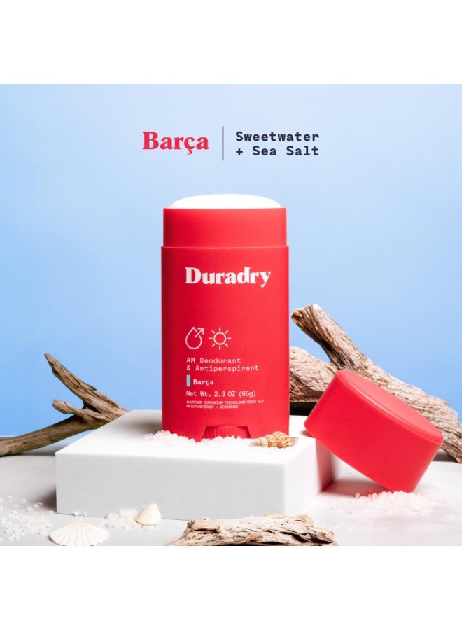 Duradry Clinical-Strength Antiperspirant Deodorant for Women and Men â€“ Clean Formula with Natural Ingredients â€“ Odor and Excessive Sweat Protection for Armpits â€“ Barca (SweetWater + Sea Salt) - Image 4