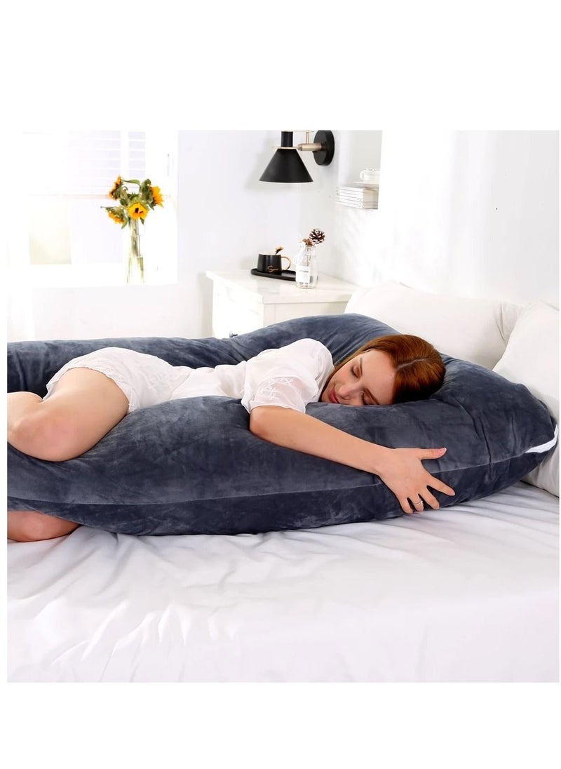molody U Shaped Nursing And Maternity Pillow With Removable Velvet Cover  - Image 2