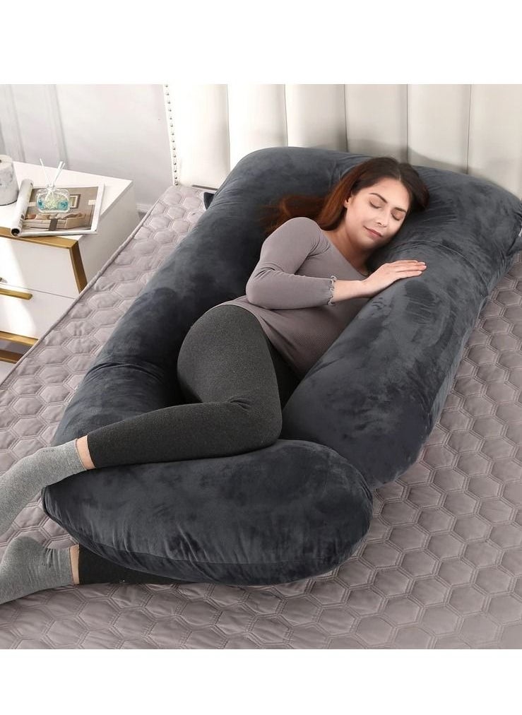 molody U Shaped Nursing And Maternity Pillow With Removable Velvet Cover  - Image 1