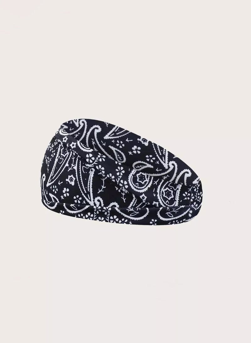 Generic Paisley Print Sports Headband  - Image 1
