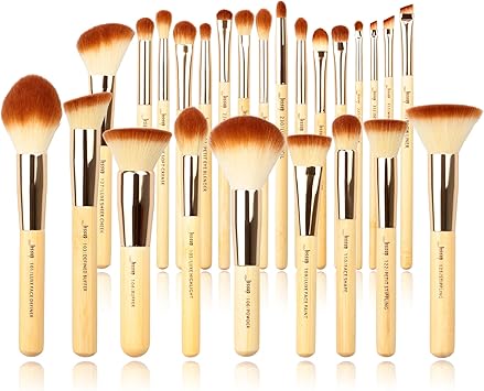 Jessup فرش مكياج محترفة من جيسوب 25 قطعة من الخيزران مجموعة أدوات المكياج فرشاة الأساس البودرة أحمر الخدود فرشاة ظلال العيون أدوات التجميل T135 - Image 1