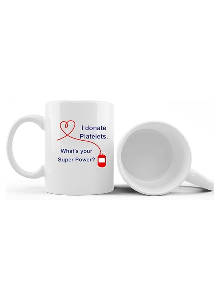 Blood Donation Awareness Ceramic Coffee Mug | Give The Gift Of Life:Donate Blood|Donate Blood Save A Life|Support The Need For Blood Donors - Image 3