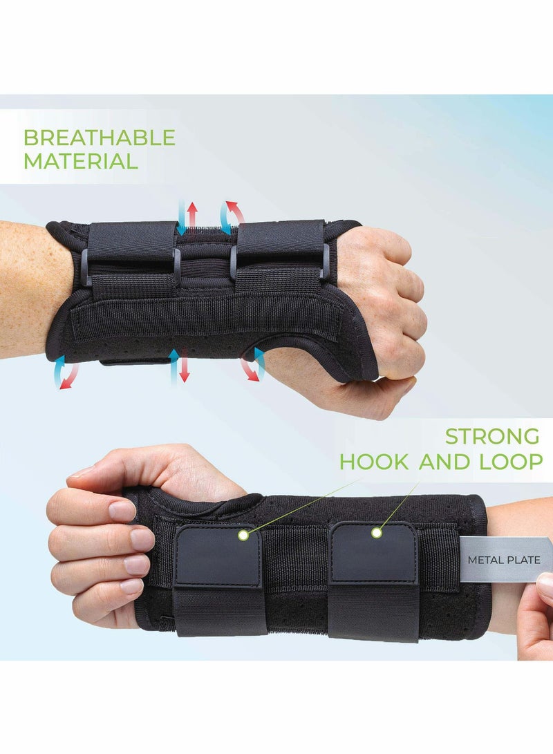 كابتن تيك Carpal Tunnel Wrist Brace Support, Breathable Wrist Support Brace Splint (Right, S/M) - Image 1