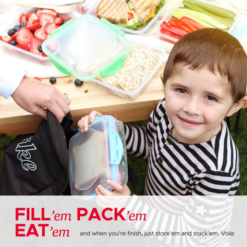 Tafura Premium Sandwich Containers & Box - 2 Pack BPA Free Lunch Containers for Lunch Boxes - Durable & Reusable Sandwich Holder for Freshness (Black) - Image 2
