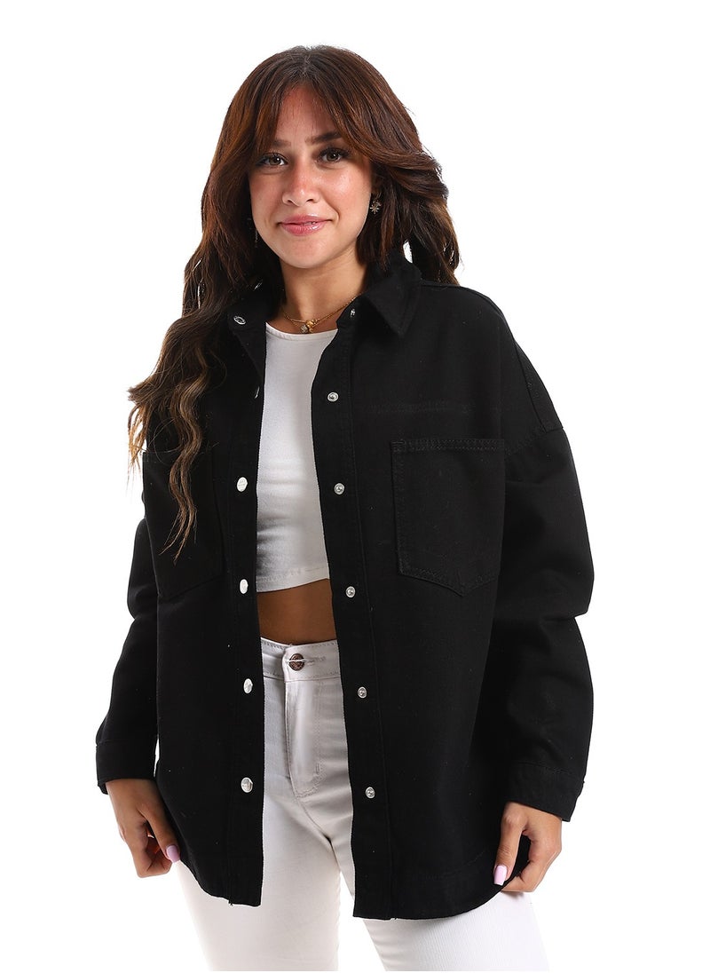 Coctail - Gabardine Jacket-3539-black - Image 1