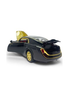 Swift 1:24 Rolls-Royce Sweptail Toy Car Alloy Diecast Collectible Model Car for Kids Gift, Pull Back Toy Car with Sound and Light, Classic Double Door, Car Logo Can be Folded,  Black/Gold  - Image 5