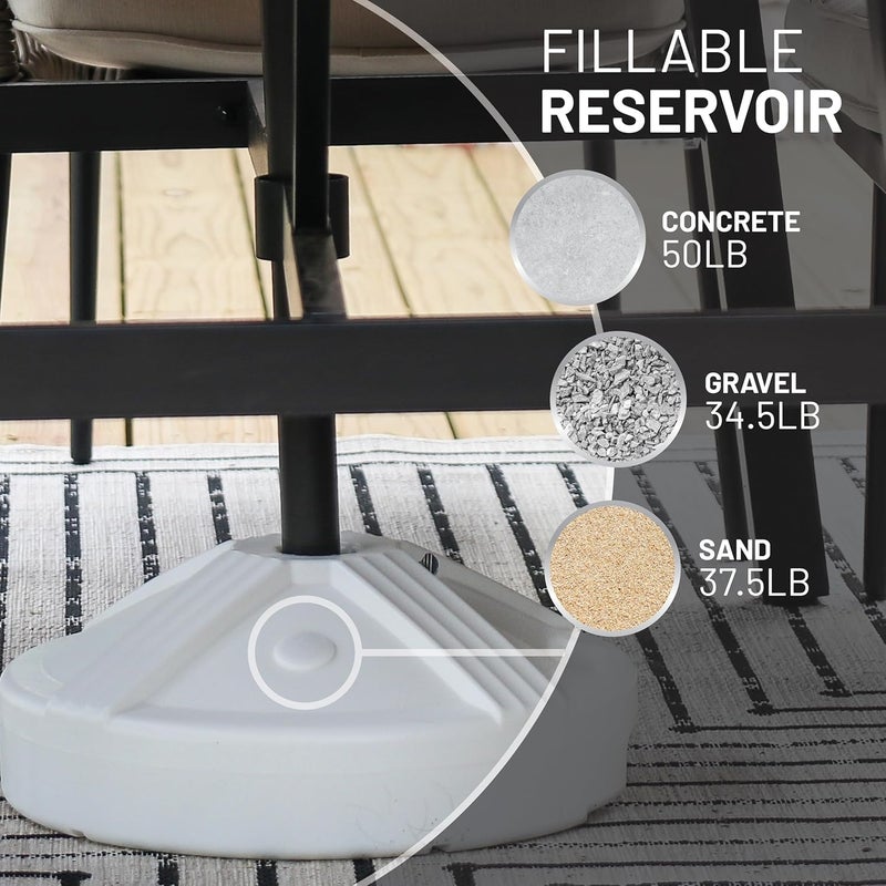 US Weight Durable 50 Pound Umbrella Base Designed to be Used with a Patio Table - Image 3