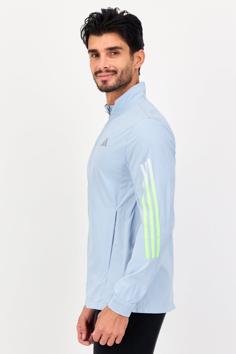 Adidas جاكيت رياضي للرجال بأكمام طويلة مناسب في الهواء الطلق، أزرق غامق - Image 2