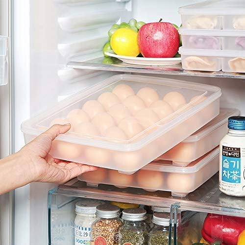 PRAYAN ENTERPRISE 24 Grid Egg Storage Box Egg Refrigerator Storage Tray Stackable Plastic Egg Containers for Fridge Kitchen Size of The 24 Egg Storage Box 1 PCS - Image 2