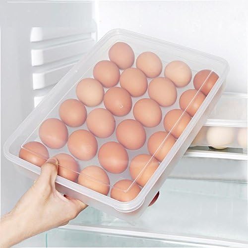 PRAYAN ENTERPRISE 24 Grid Egg Storage Box Egg Refrigerator Storage Tray Stackable Plastic Egg Containers for Fridge Kitchen Size of The 24 Egg Storage Box 1 PCS - Image 3