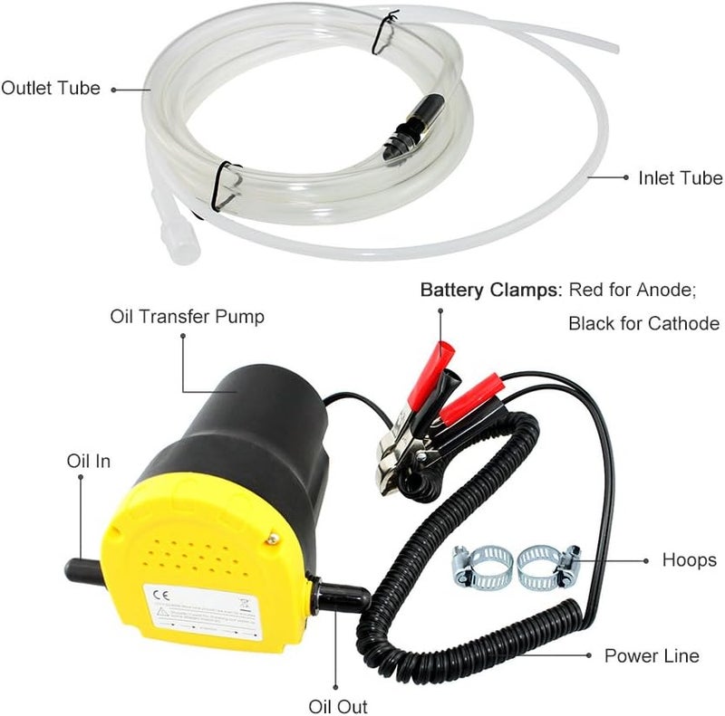 Oil Pump, Car Engine Oil Pump, 12V Electric Auto Oil Fluid Sump Extractor Scavenge Exchange Fuel Transfer Suction Pump - Image 2