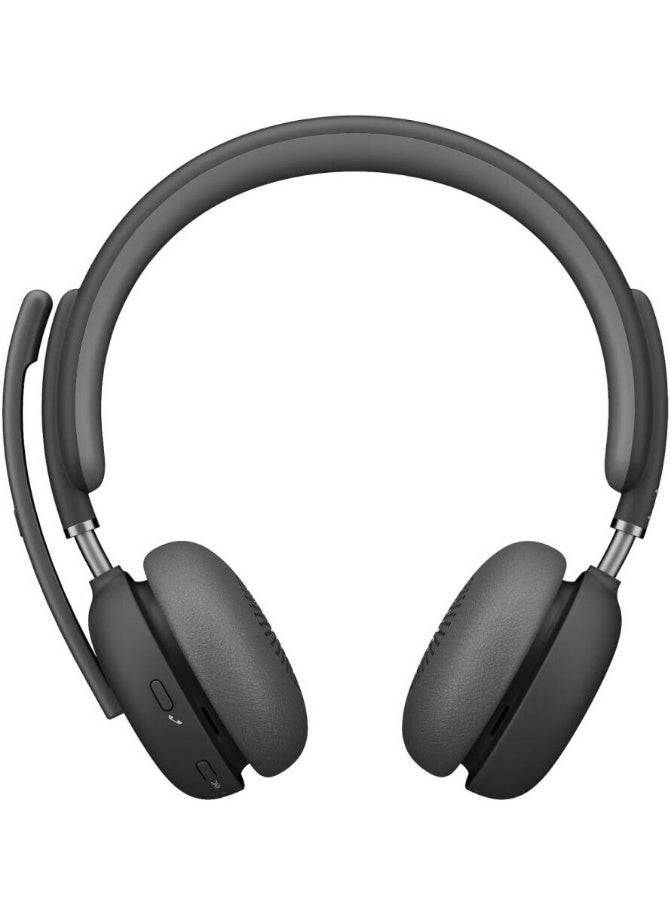 Logitech Zone Wireless 2 UC Bluetooth Headset, Hybrid ANC, 5-Mic AI Noise Cancellation, 40mm Drivers, Bluetooth 5.2, USB-C Receiver, Multipoint Connection, Up to 40H Battery, Microsoft Teams & Zoom Certified, Graphite | 981-001311 Black - Image 2