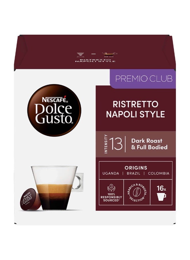 Dolce Gusto Nescafé  Ristretto Napoli Style Capsules – Intensity 13 Dark Roast - Image 1