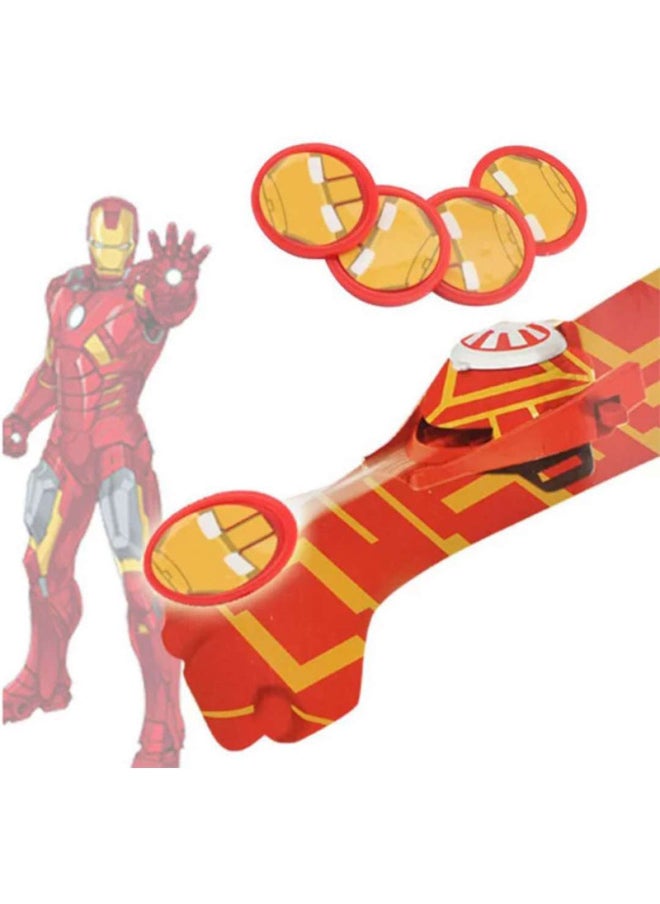 Generic Halloween Children's Luminous Mask Spider-Man Captain America Iron Man Hulk Batman Shield Sound And Light Sword-Color:(Steel) Launch Gloves  - Image 1