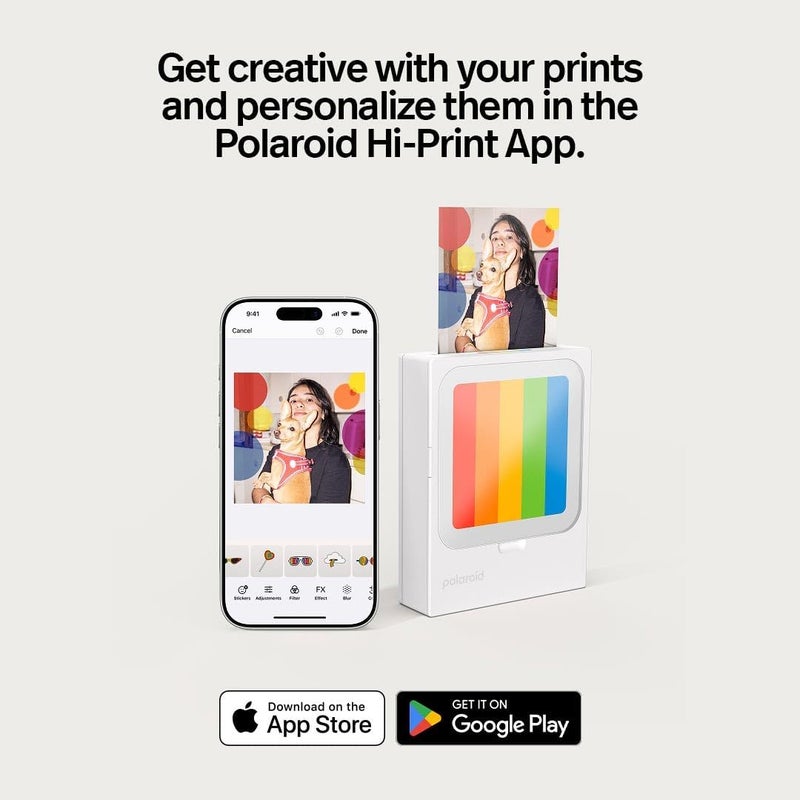 Polaroid Hi-Print Bundle | 3x3-inch Bluetooth Pocket Photo Printer + 60pcs Photo Sheets, Studio Quality Square Print, Fast 50-Sec Print from Smartphones - Image 3