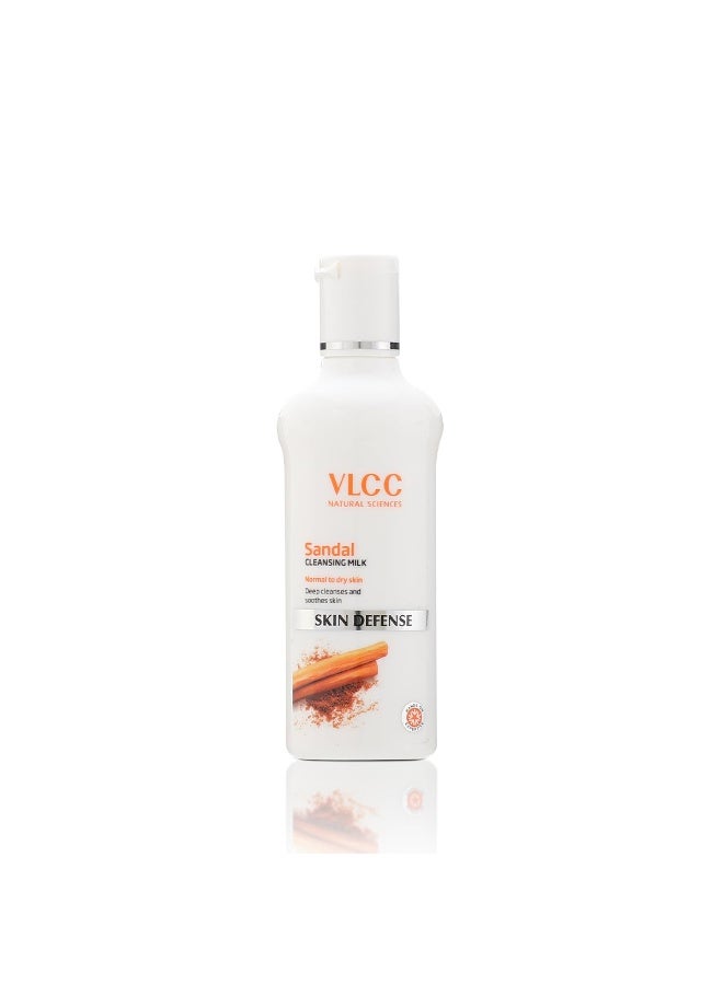 VLCC Sandal Cleansing Milk 100ml | Deep Clean Face Cleanser | Removes Dirt & Makeup | Glowing Skin - Image 3