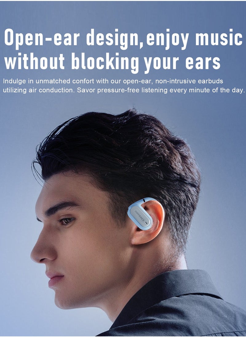 ZIPFORCE - ZIPFORCE True Wireless Earbuds, Open Ear Bluetooth 5.4 Headphones 4-Mics ENC Clear Call, OWS Bluetooth Earbuds Touch Control, IPX6 Waterproof TWS, Light-Weight Earphones - Image 1