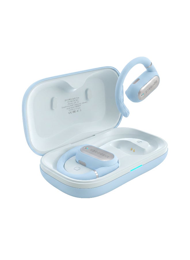 ZIPFORCE True Wireless Earbuds, Open Ear Bluetooth 5.4 Headphones 4-Mics ENC Clear Call, OWS Bluetooth Earbuds Touch Control, IPX6 Waterproof TWS, Light-Weight Earphones - Image 1