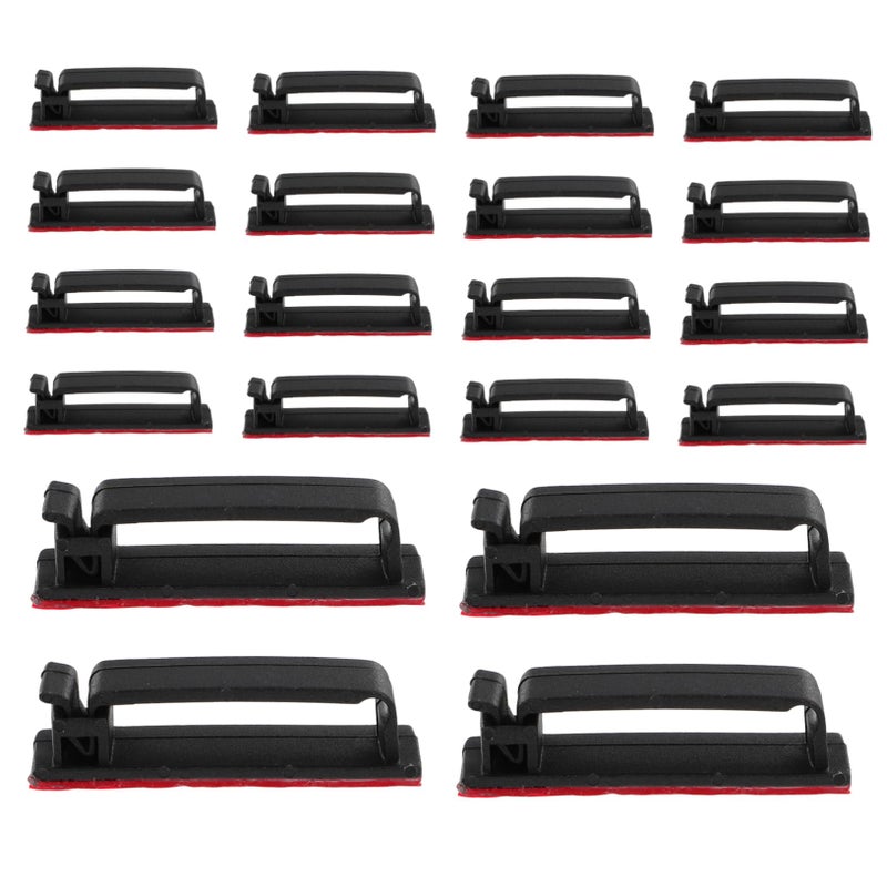 Self Adhesive Cable Clips 25Pcs Multipurpose Wire Organizer Cord Holder for Home Office Vehicle - Image 2
