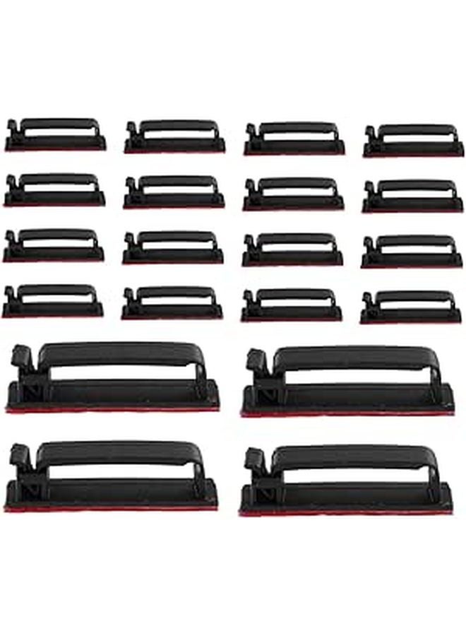 Self Adhesive Cable Clips 25Pcs Multipurpose Wire Organizer Cord Holder for Home Office Vehicle - Image 1