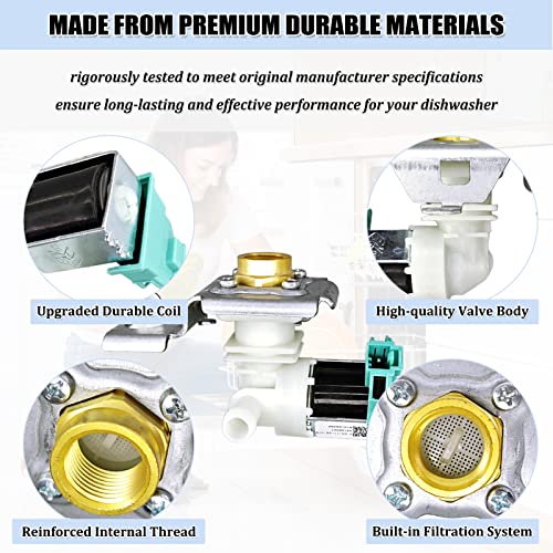 eHuangTools W10158389 Dishwasher Water Inlet Valve - WPW10158389 Dishwasher Water Valve Replacement Parts 8558986 AP6015932 PS11749213 W10158387 - Image 4